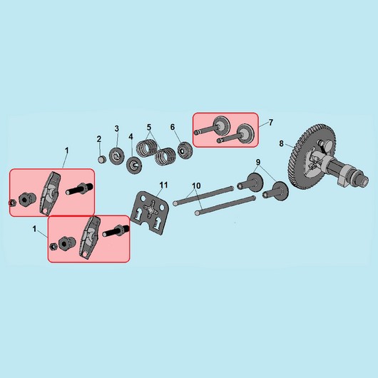 Распредвал и клапана Champion BC9714